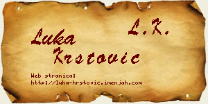 Luka Krstović vizit kartica